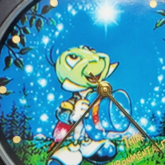 Disney Pinocchio Jiminy Cricket Eco-Friendly Black Watch main image 5